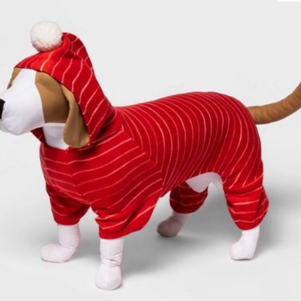 Pet Pajamas Red Hooded Stripe One piece by Wondershop S - Picture 4 of 4